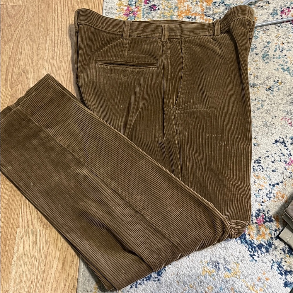 Jos. A. Bank Olive-Brown Corduroy Trousers